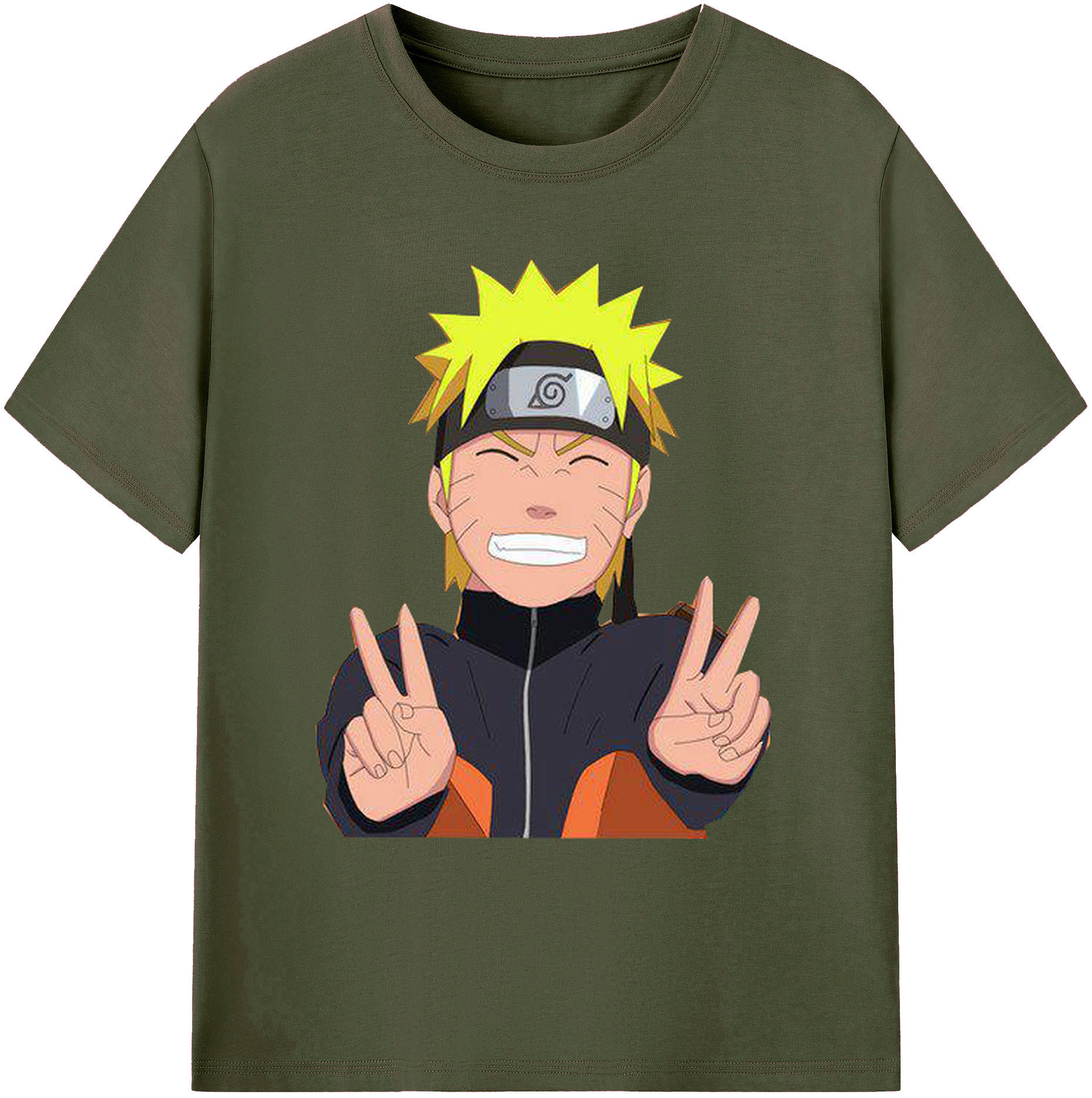 （画像用） NARUTO -ナルト- うずまき ナルト Uzumaki Naruto 綿100％ メンズ半袖Tシャツ｜肌触りやわらか＆通気性